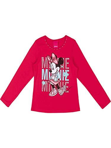 Blusa Manga Longa Comfort Minnie Mouse, Disney, Meninas, Vermelho, 4