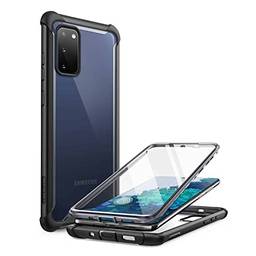 i-Blason Capa Ares Series projetada para Samsung Galaxy S20 FE 5G (versão 2020), capa bumper transparente resistente de camada dupla com protetor de tela integrado (preto)