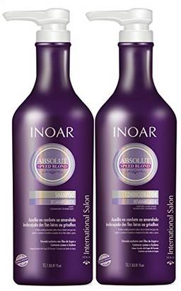 Inoar Kit Shampoo e Condicionador Speed Blond Matizador 1L, INOAR, Sem Cor