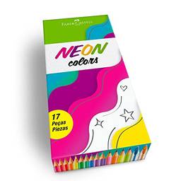 Kit Neon Colors para presente, Faber-Castell, KIT/NEON, Edição Limitada, 17 peças