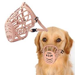 Focinho De Plástico Respirável Anti Mordida Segurança Para Cachorro De Estimação Para Cães E Gatos/Malha P