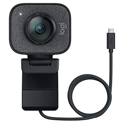 Webcam Full HD Logitech StreamCam Plus para Streaming e Criação de Conteúdo com Microfone Embutido, Conexão USB-C e Tripé Incluso - Compatível com Logitech Capture