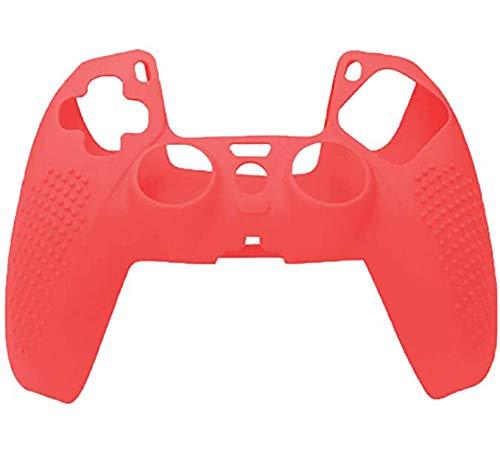 Capa para gamepad à prova de poeira, capa de silicone TwiHill de material leve, Gamers anti-extrusão à prova de suor para PS5 (Vermelho)