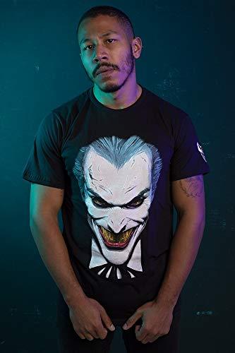 Camiseta Joker Risada, Piticas, adulto e infantil unissex, Preto, XP