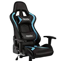 Cadeira Escritório Gamer MoobX Thunder Preto e Azul
