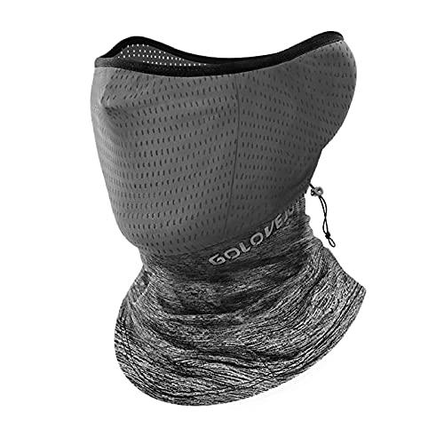 Domary Capa de proteção facial de resfriamento unissex reflexivo guarnição de umidade-wicking bandana de polaina de pescoço elástica para ciclismo pesca escalada