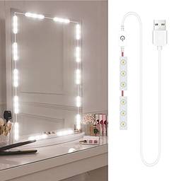 Daseey Luzes LED para espelho de maquiagem com controle de toque ajustável Luzes de espelho para banheiro Luz de espelho de banheiro com cabo USB Luzes de tira LED Espelho de vestir
