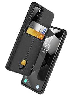Capa Capinha Case Samsung Galaxy S20+ Plus,Clayco Cache Series, capa carteira projetado para Samsung Galaxy S20+ Plus (2020), com suporte para cartão - Preto