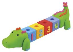 Brinquedo K's Kids Popbo Blocs Crocodilo Cores e Números, Multicor