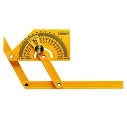General Tools Transferidor de plástico 29 e localizador de ângulo, externo, interno, ângulos inclinados, 0° a 180°, amarelo
