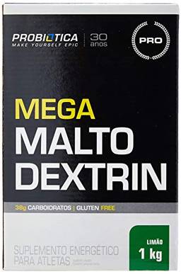 Mega Malto Dextrin (1Kg) - Sabor Limão, Probiótica