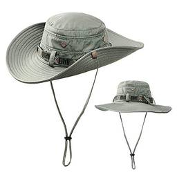 Tomshin Chapéu de sol dobrável ao ar livre verão proteção UV Safari boné pesca chapéu de caça