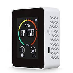 Eastdall Analisador De Ar,Detector de dióxido de carbono 3 em 1 de qualidade do ar Temperatura Umidade Analisador de ar para CO2 Medidor digital de CO2 para escritórios domésticos