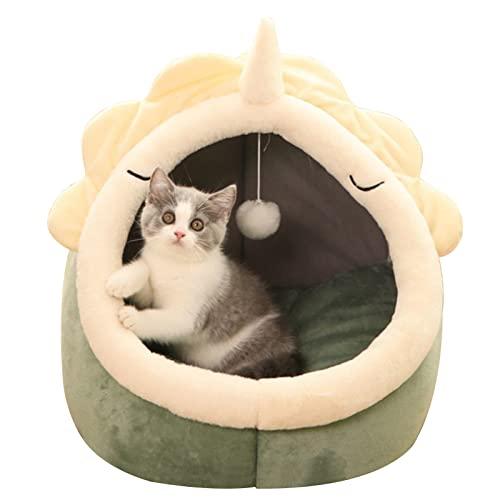 Mingzhe Tapete de ninho semi-fechado removível e lavável para gatos, cesta para cães e gatos, barraca para gatos e cama para gatos