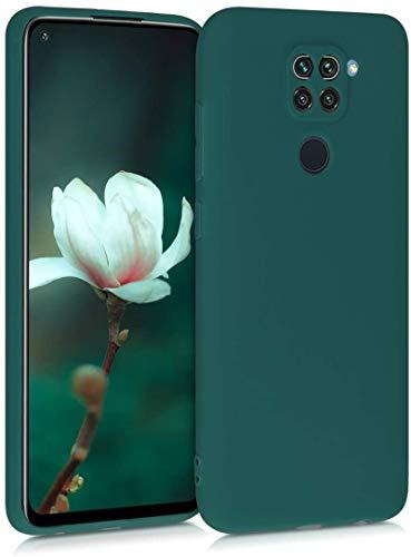 Capas de silicone TPU compatível com Xiaomi Redmi Nota 9 - Tampa de telefone de proteção flexível macia (turquoise green)