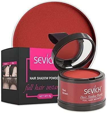 Sevich Hair - corretivo de raiz de cabelo grisalho - Sombra de linha capilar instantânea - à prova de vento e suor - Todas As Cores (Castanho Vermelho (Red Brown))