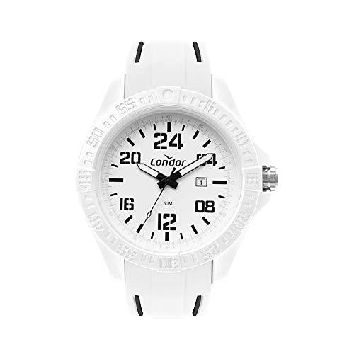 Relógio Condor, Pulseira de Silicone, Masculino Branco CO2115KXC/6B