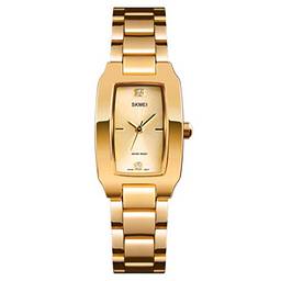 Tomshin Relógio feminino de quartzo pulseira de aço inoxidável mostrador de diamante pulseira feminina elegante relógios de senhora pulseira de tempo preciso 3ATM à prova d'água