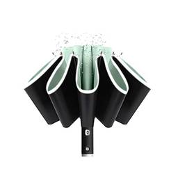 Guarda-Chuva Automático, Guarda-chuva totalmente automático, guarda-chuva refletor com lanterna, guarda-chuva de 10 ossos reverso para acampamento, caminhada, mochila(verde)