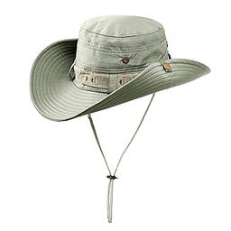 Tomshin Chapéu de sol dobrável ao ar livre verão proteção UV Safari boné pesca chapéu de caça