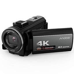 Miaoqian Câmera de vídeo digital 4K Filmadora Ultra HD 48MP WiFi 3.0 polegadas Touch Screen IR infravermelho Night-shot 16X Zoom digital com 1pc 2000mAh bateria recarregável para câmera
