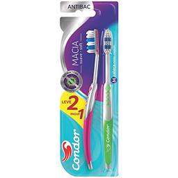 Escova Dental Antibac Leve 2 Pague 1, Condor, Multicor, Pequeno