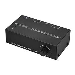 Amp de áudio, Romacci Pré-amplificador de pré-amplificador audiófilo M/M Phono com controles de nível RCA de entrada e interfaces de saída