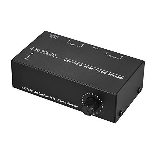 Amp de áudio, Romacci Pré-amplificador de pré-amplificador audiófilo M/M Phono com controles de nível RCA de entrada e interfaces de saída