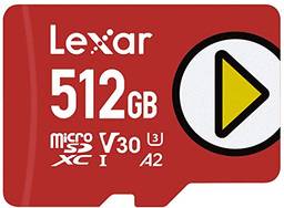 Lexar Reproduza cartão microSD UHS-I de 512 GB, até 150 MB/s, compatível com Nintendo Switch, dispositivos de jogos portáteis, smartphones e tablets (LMSPLAY512G-BNNNU)