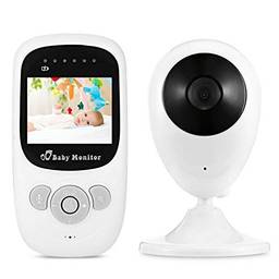 lifcasual Monitor de bebê LCD de 2,4 polegadas Áudio bidirecional 2.4G sem fio Detecção de temperatura Visão noturna Câmera de segurança doméstica Canções de ninar embutidas para bebês idosos