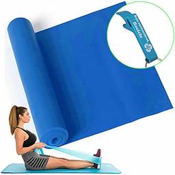 Faixa Elástica Para Exercício Resistência Yoga Azul + Chaveiro CBRN15931