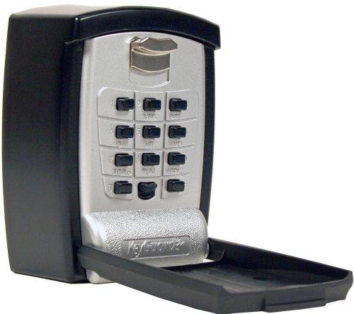 KeyGuard SL-590 Caixa de bloqueio para guardar chaves com botão de perfuração, acabamento preto