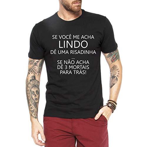Camiseta Criativa Urbana Frases Engraçadas Risadinha Preto P