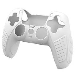 A capa de silicone é adequada para PS5, TwiHill, PS5 controlador de jogo capa protetora de silicone capa protetora antiderrapante acessórios ps5 (Branco)