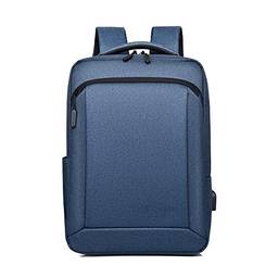 Mochila para laptop de viagem para homens, carregamento USB, bolsa de nylon impermeável, bolsa escolar feminina, A - azul, G