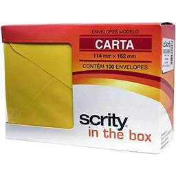 Scrity Ccp 430.03, Envelope Carta Colorido 114X162 Rio De Janeiro 80G, Amarelo, Pacote Com 100 Unidades