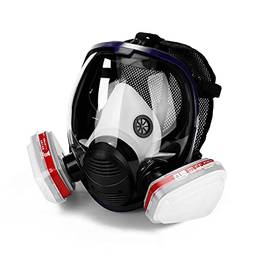 Máscara facial, Tomshin Gases Ma-sk Chemical Sprays Tinta Anti-formaldeído Carbono Ativado Filtros Ma-sk de Silicone Full Face