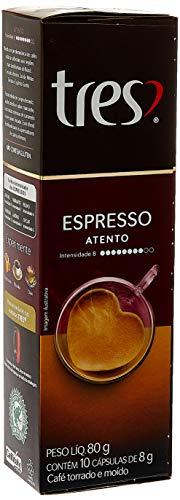 Cápsula de Café Espresso, Atento, 10 Unidades, Tres, 3 Corações