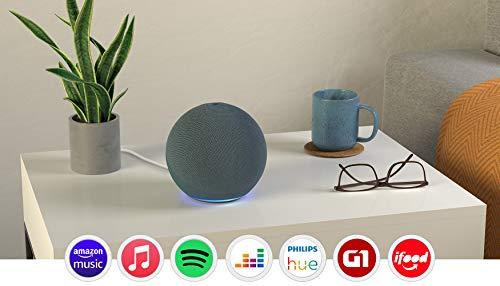 Novo Echo (4ª Geração): Com som premium, hub de casa inteligente e Alexa - Cor Azul
