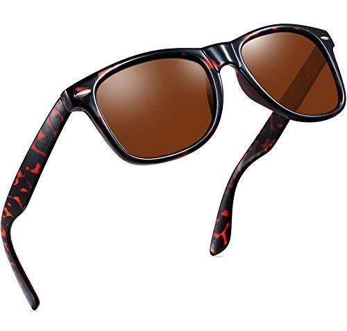 Joopin Óculos de Sol Masculinos Femininos Polarizados Quadrado Óculos de Sol Esportivos para Dirigir UV Proteção (Tartaruga)
