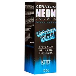 Tonalizante para cabelos, Com Queratina, Sem Amônia, Neon Colors, 100 g, Keraton, Uranium Blue