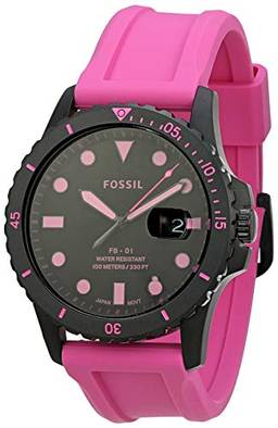 Relógio Fossil, Pulseira de Silicone, Feminino Rosa FS5685/5TN