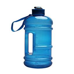 Garneck Garrafa de água de 2,2 litros, garrafa de água esportiva à prova de vazamento, garrafa de água para academia, caminhadas, musculação, acampamento, viagem (azul)