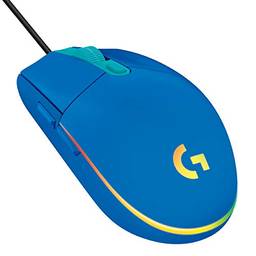 Mouse Gamer Logitech G203 LIGHTSYNC RGB, Efeito de Ondas de Cores, 6 Botões Programáveis e Até 8.000 DPI - Azul