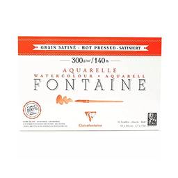 CLAIREFONTAINE Papel Para Aquarela Fontaine 300g, Branco, 12x18cm
