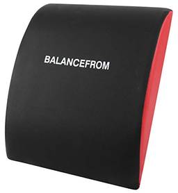 BalanceFrom Ab Mat Trainer Abdominal Machine Exercício Crunch Roller Workout Exercitador, Preto/Vermelho, Ab Mat (Regular)