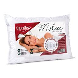 Travesseiro Molas Cervical, Duoflex, Branco, para Fronha 50 x 70 cm, Espuma 100% Poliuretano