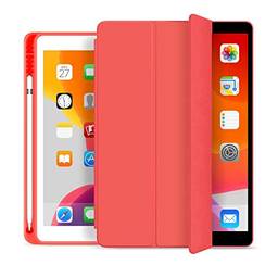 Capa Novo iPad 7a, 8a e 9a Geração 10.2? WB - Premium Slim Antichoque com Compart. para Pencil - Vermelha