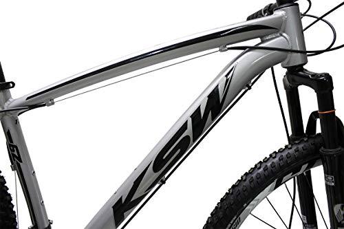 Bicicleta Aro 29 Ksw Aluminio Cambios Shimano 21 Marchas (Prata/Preto, 15)