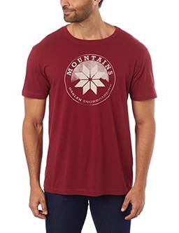 Camiseta,T-Shirt Vintage Selo Mountains,Osklen,masculino,Vermelho Escuro,M